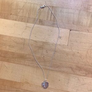 Heart and key necklace